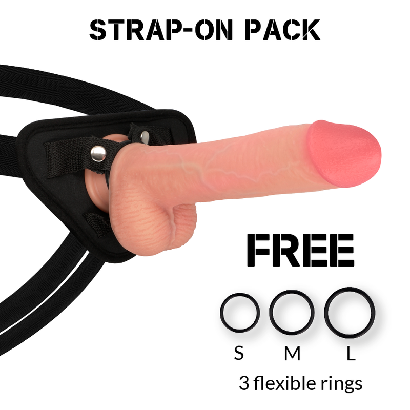 Gode Ceinture Réaliste Kingcobra Silicone Double Densité 24 cm - Rock Army
