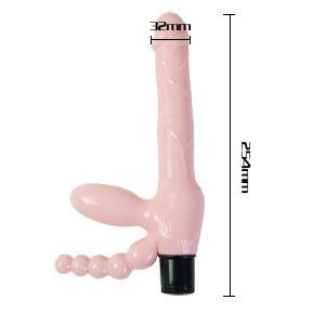 Gode Ceinture Sans Sangle Vibrant avec Stimulation Anale 25,4 cm - Baile