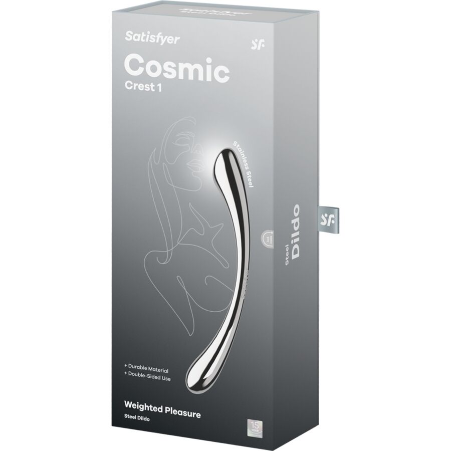 Gode Double Extrémité Cosmic Crest 1 Acier Inoxydable Point G - Satisfyer