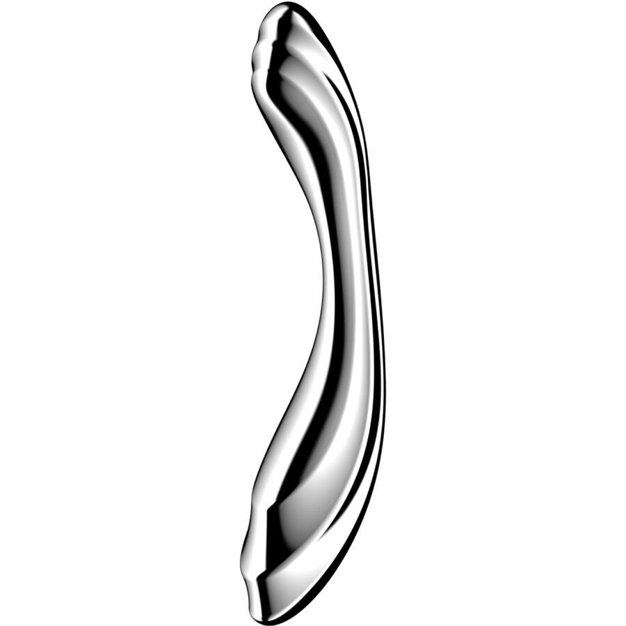 Gode Double Extrémité Pure Gravity 2 Acier Inoxydable Ondulé - Satisfyer
