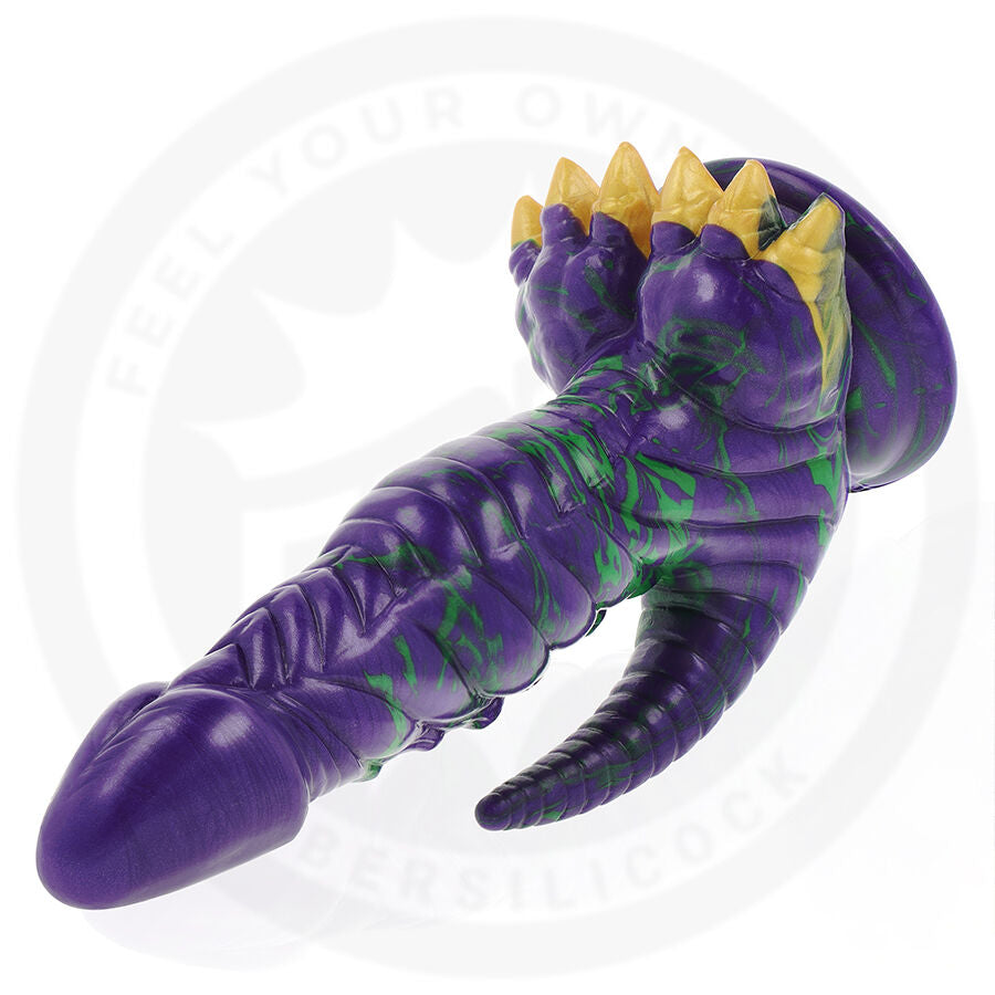 Gode Dragon Crocotta Mystic Aurora Silicone Ventouse - Epic Cybersilicock