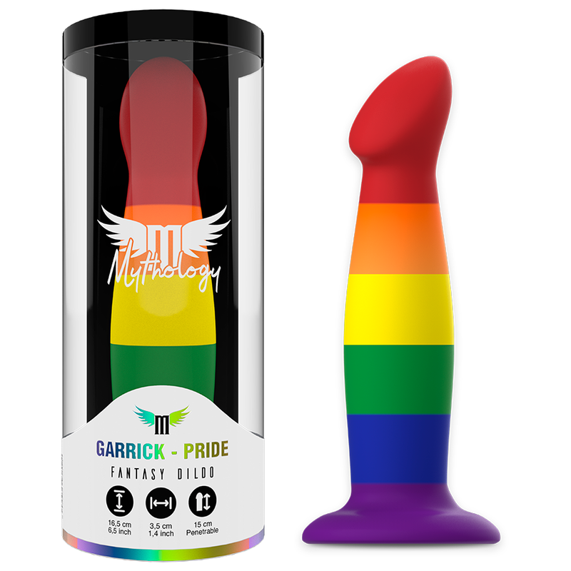 Gode Dragon Garrick Pride Silicone Texturé Base Ventouse - Mythology