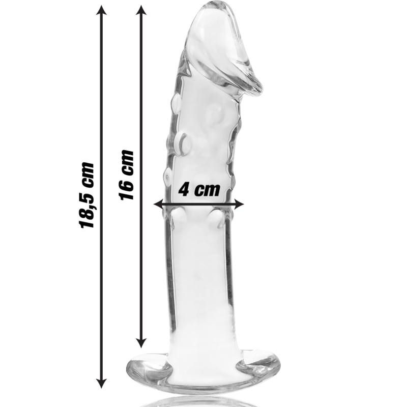 Gode en Verre Borosilicate Modèle 19 Transparent 18,5 cm - Nebula Series By Ibiza
