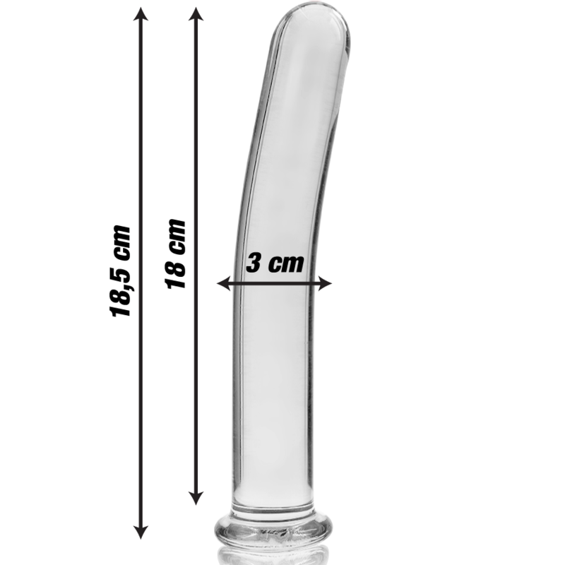 Gode en Verre Borosilicate Nebula Modèle 17 Clair 18,5 cm