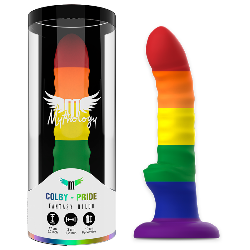 Gode Fantasy Colby Pride Silicone Body-Safe Ventouse - Mythology