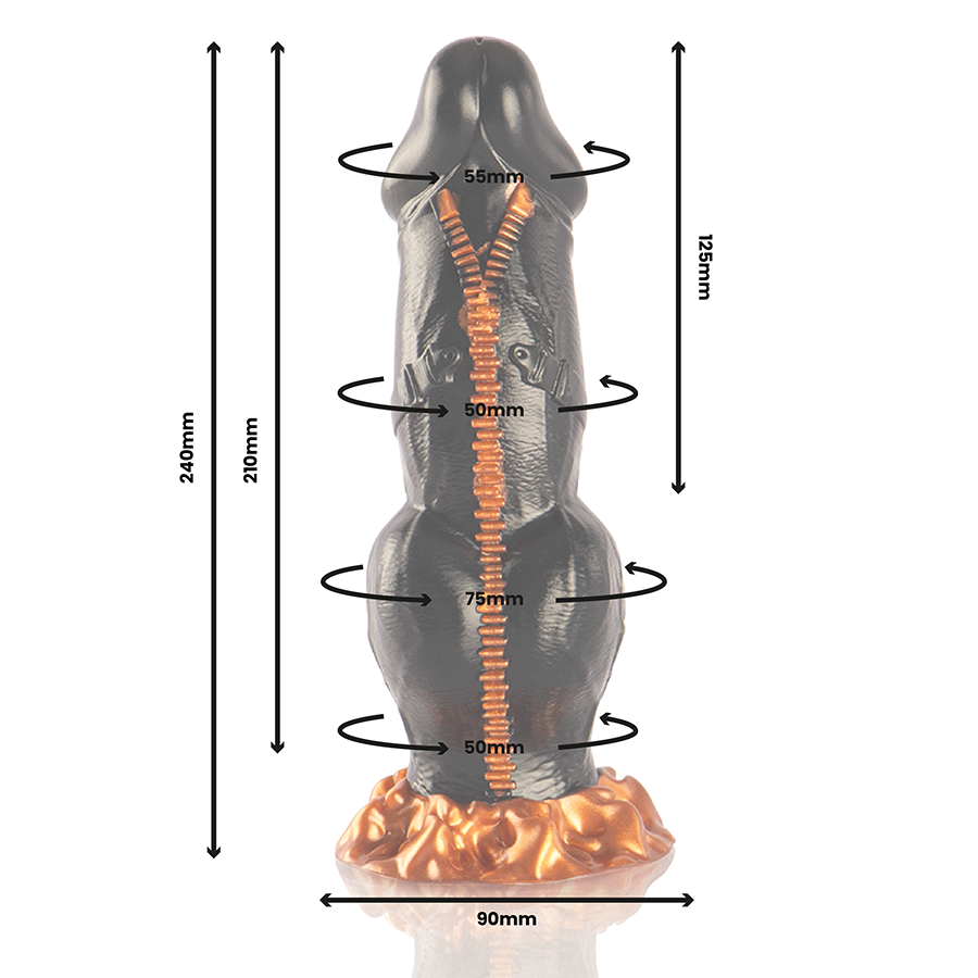 Gode Fantasy Deimos Silicone Mythologie Grecque XL 21 cm Introductible - Epic Cybersilicock