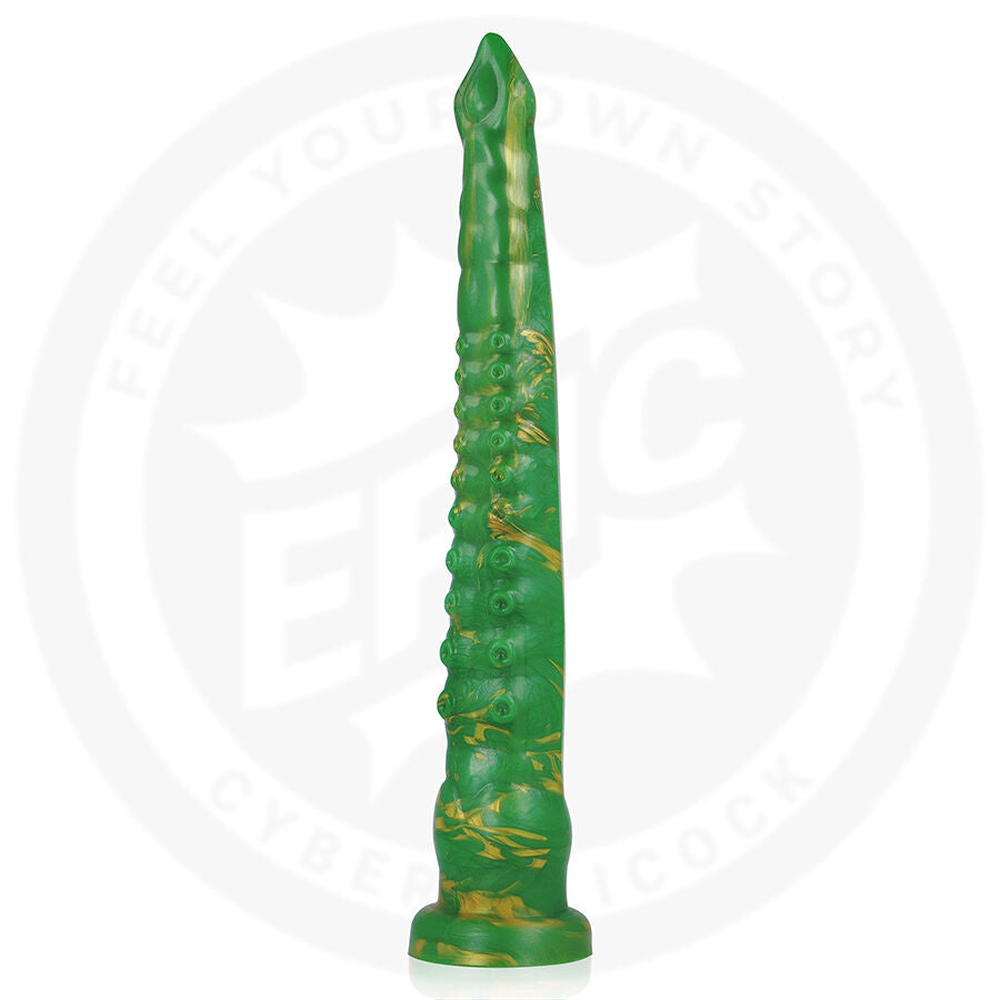 Gode Fantasy Hylos Green Flash Silicone XXL Base Ventouse - Epic Cybersilicock