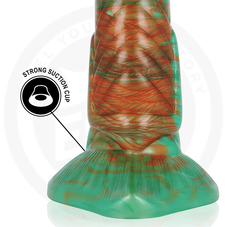 Gode Fantasy Tiryon Green Flash Silicone Ventouse 18 cm - Epic Cybersilicock