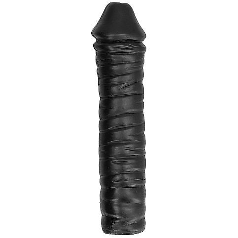 Gode Géant Dong 38 cm Tige Nervurée Ventouse - All Black
