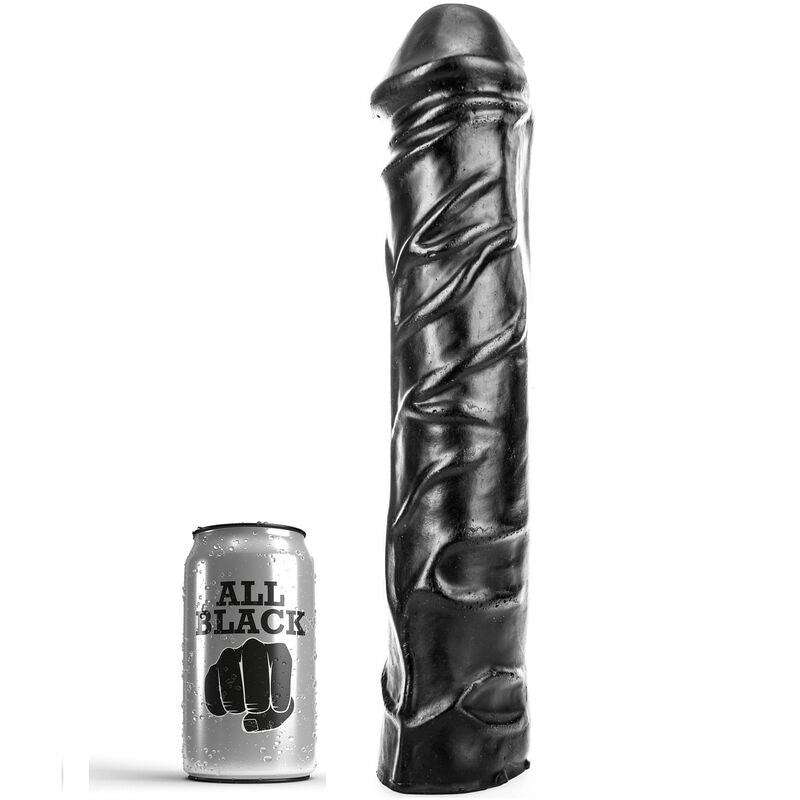 Gode Géant Fisting XXL 32 cm Veiné Réaliste TPR - All Black