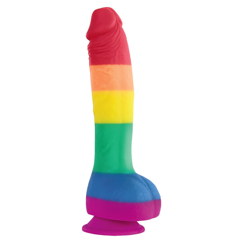 Gode Réaliste Drapeau LGBT Silicone 2 Tailles - Pride
