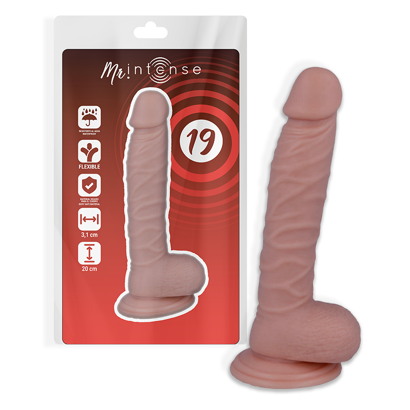 Gode Réaliste Mr Intense Veiné 14,6 cm Texture Naturelle Ventouse