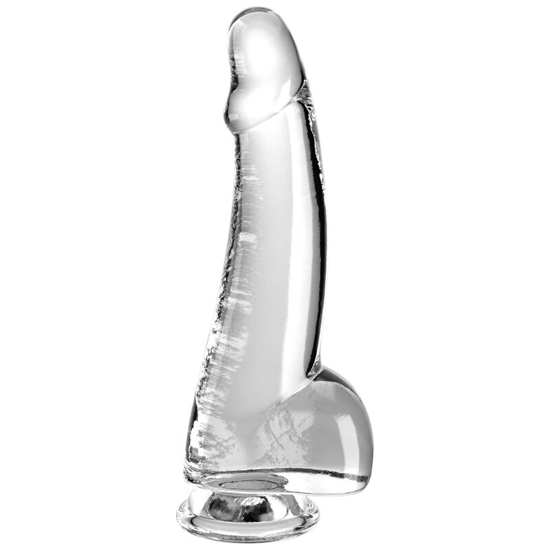 Gode Réaliste Translucide King Cock Clear - Ventouse Compatible Harnais