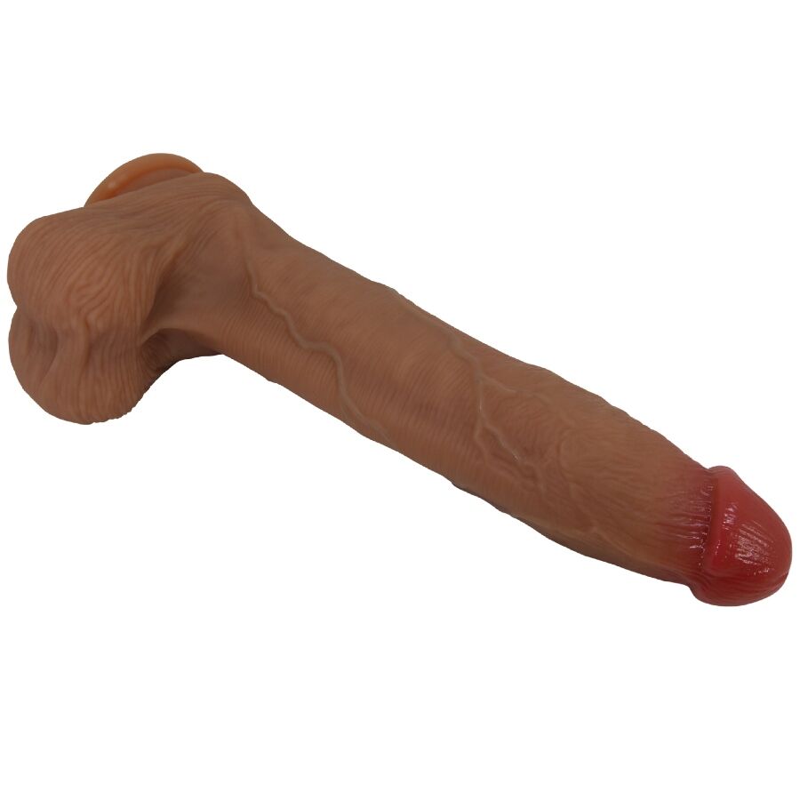 Gode Réaliste Ventouse Adley 28 cm Veiné avec Testicules - Pretty Love