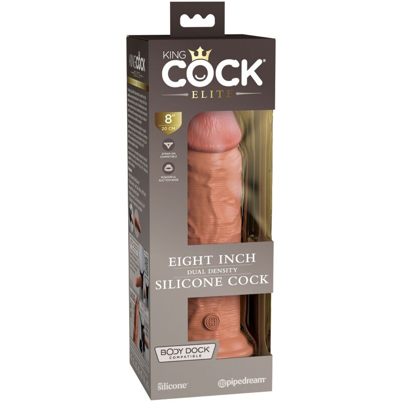 Gode Réaliste Ventouse Elite Silicone Dual Density - King Cock