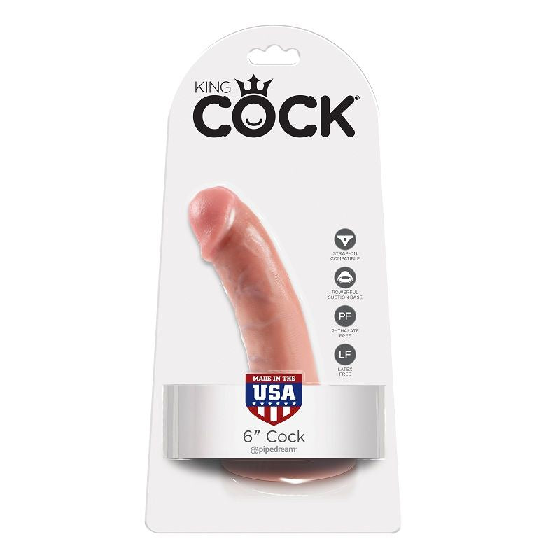 Gode Réaliste Ventouse King Cock Veines Marquées 15,2 cm - King Cock