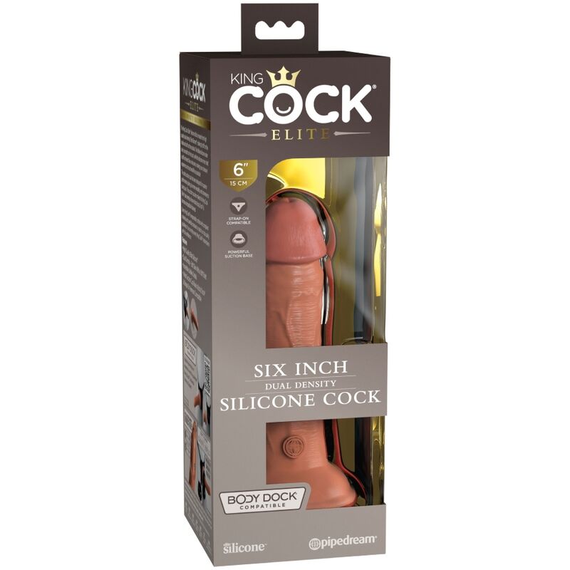 Gode Réaliste Vibrant Elite Silicone 15 ou 20 cm Ventouse - King Cock
