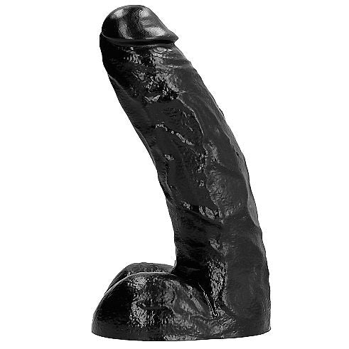 Gode Réaliste XL Dong 25,5 cm Noir Texturé - All Black
