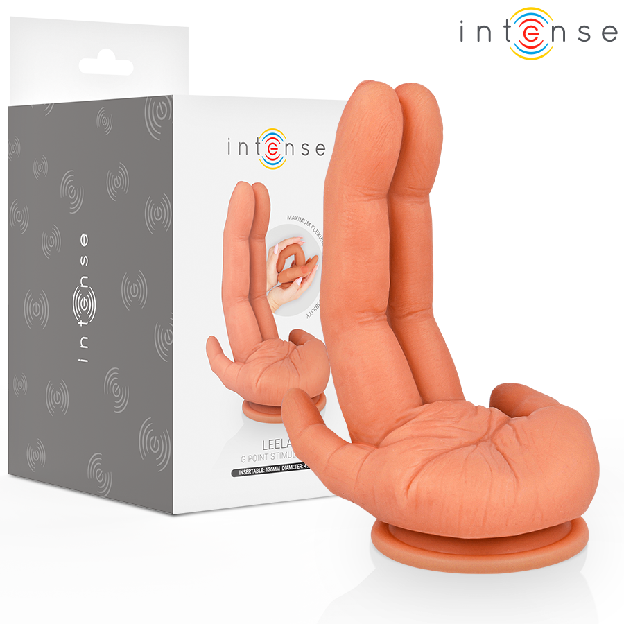 Gode Stimulateur Point G Leela Forme Main Flexible Ventouse 12,6 cm - Intense