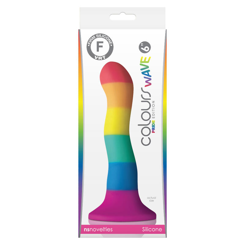 Gode Vague Drapeau LGBT Colors Wave Silicone Ventouse 17 cm - Pride