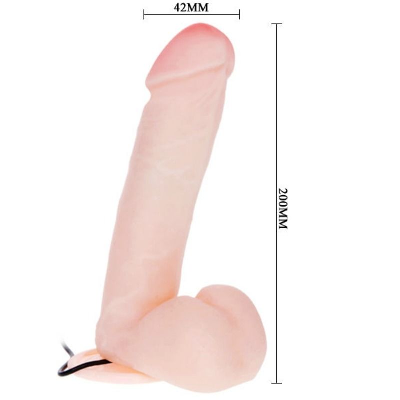 Gode Vibrant Réaliste 20 cm Ventouse Multivitesse - Baile