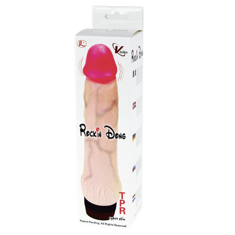 Gode Vibrant Réaliste Rockin Dong III Extra Large Veineux Étanche - Baile