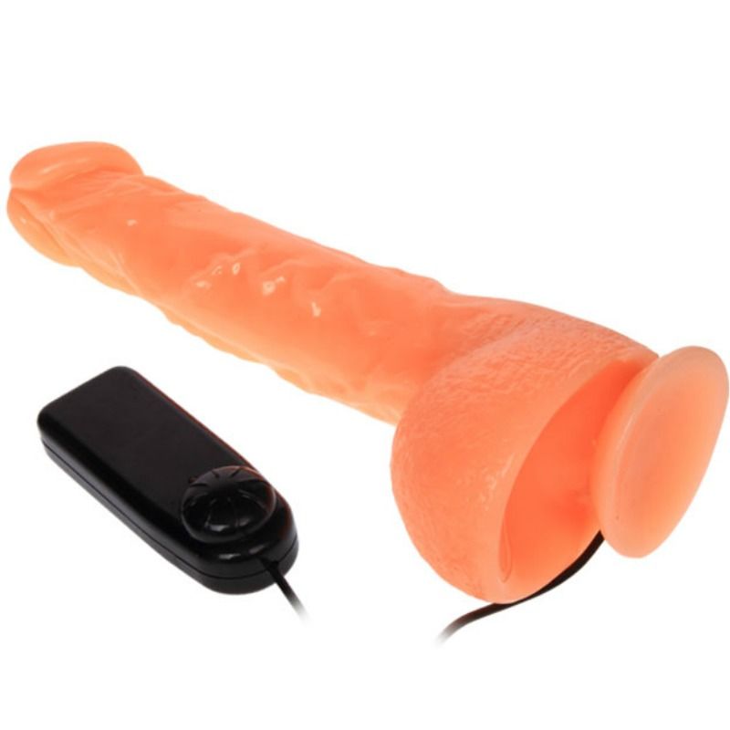 Gode Vibrant Réaliste Veineux Ventouse Télécommande Multi-Vitesses - Baile