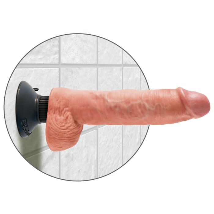 Gode Vibrant Réaliste Ventouse Texturé Veines - King Cock