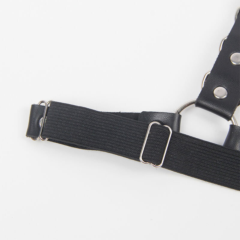 Harnais Ceinture Jarretières Anneaux et Chaîne Cuir Taille Unique - Subblime