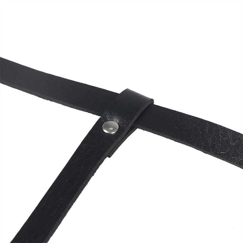 Harnais de Corps Cuir Détail Chaînes Taille Unique Noir - Subblime