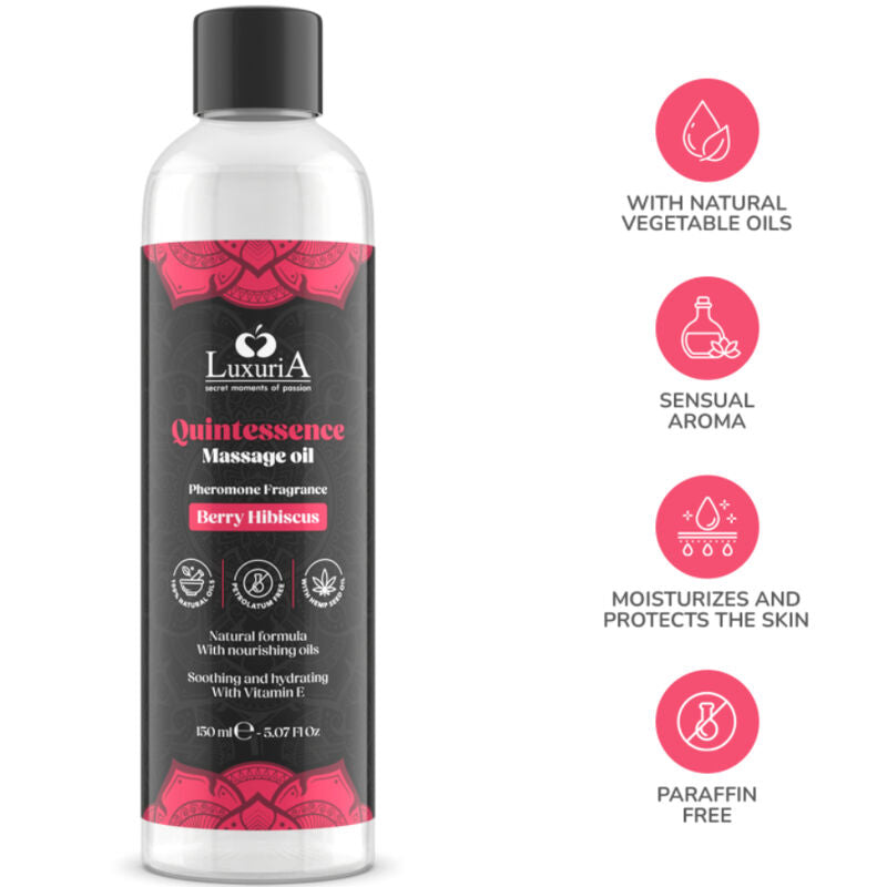 Huile de Massage Comestible Luxuria Aromatisée  - Intimateline
