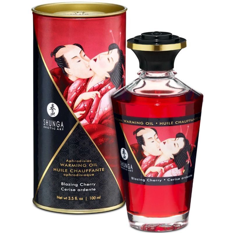 Huile de Massage Effet Chaleur Comestible 100 ml - Shunga
