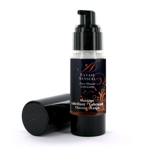Huile de Massage Lubrifiant Chocolat Orange Base Eau - Extase Sensual