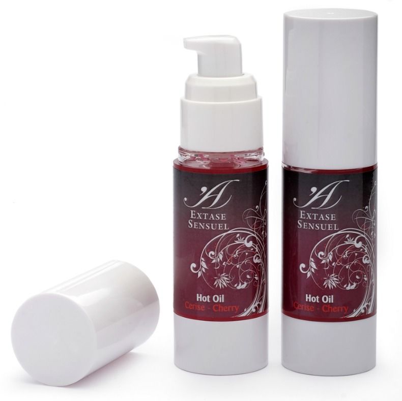 Huile de Massage Stimulante Comestible Saveur Cerise - Extase Sensual
