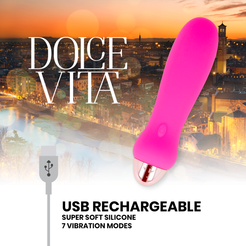 Vibromasseur Rechargeable Cinq - Silicone Doux 7 Vitesses - Dolce Vita