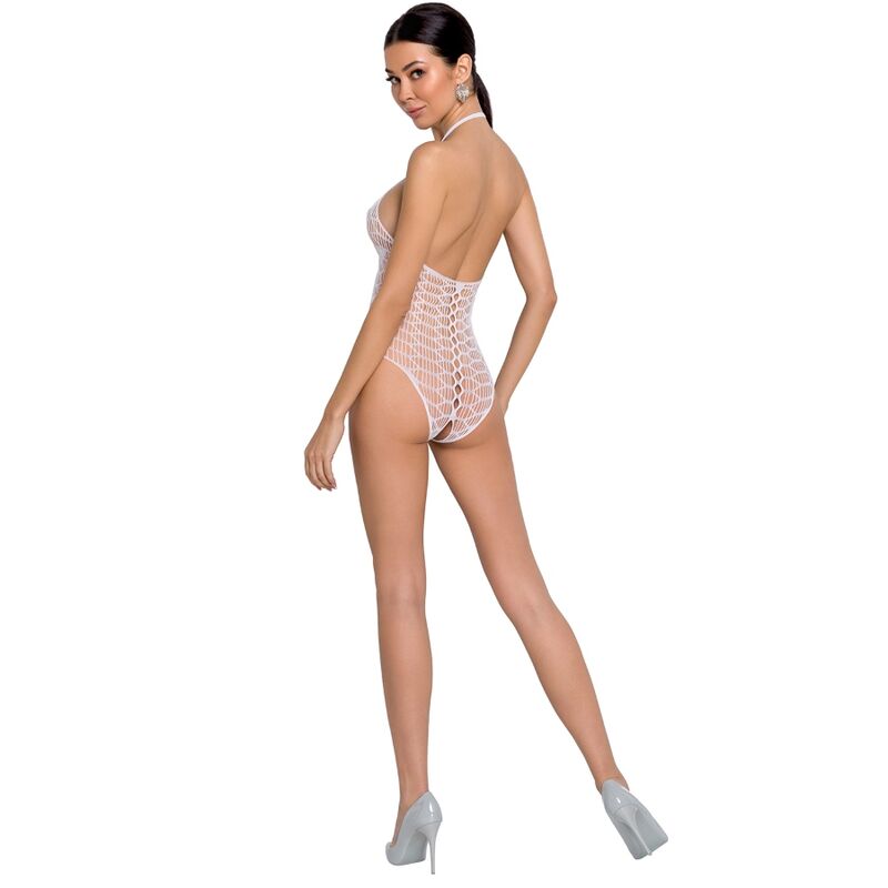 Bodystocking Résille Transparente Dentelle Entrejambe Ouvert - Passion Woman