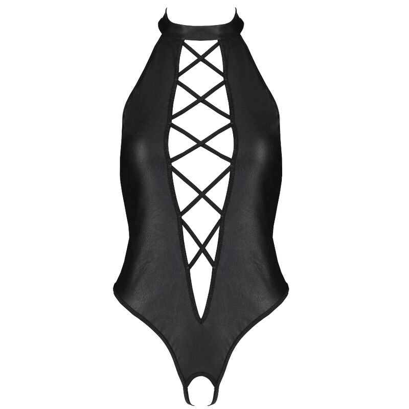 Teddy Nancy Éco-Cuir Décolleté Profond Bretelles Croisées L/XL - Passion Woman