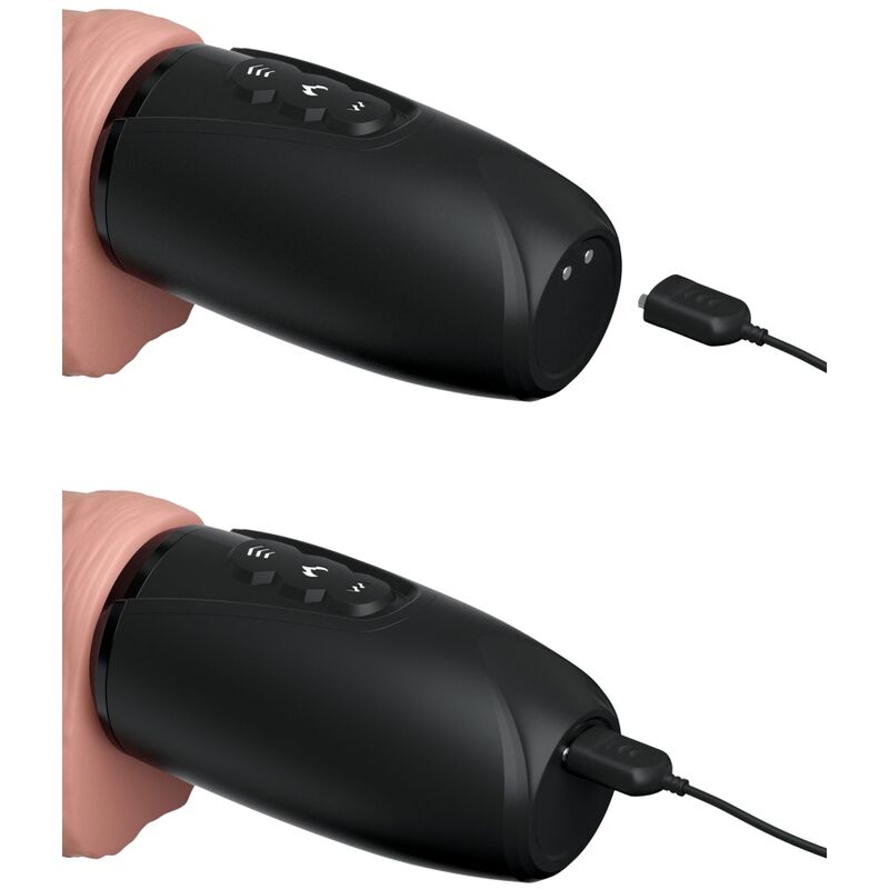 Gode Va-et-Vient Chauffant Triple Menace 7 Modes Rechargeable - King Cock
