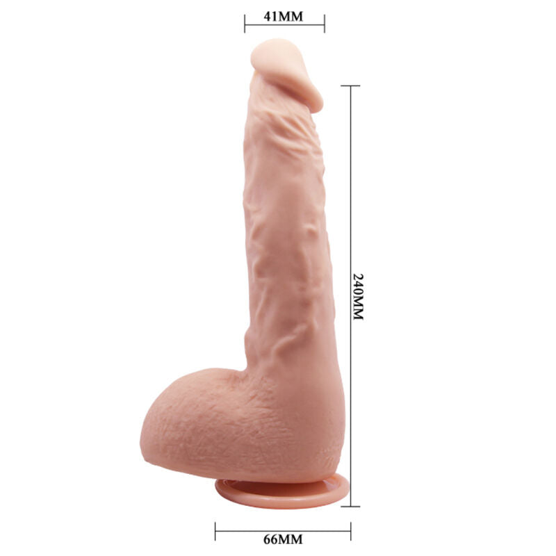 Gode Réaliste Jason Ventouse Courbé Point G 24 cm - Baile