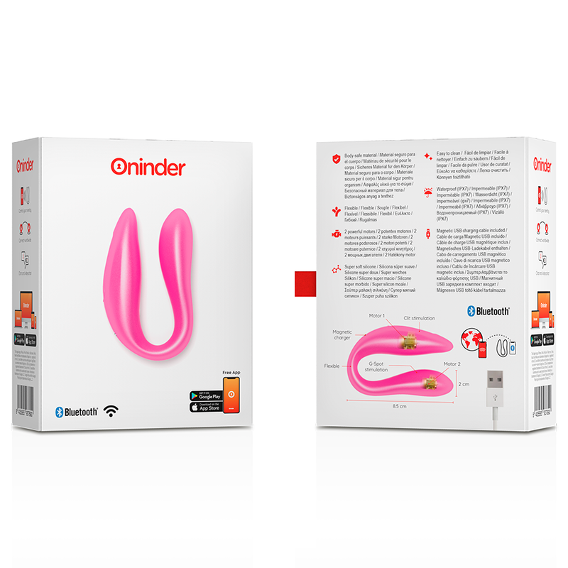 Vibromasseur Rabbit Connecté Lisboa Point G & Clitoris App Gratuite - Oninder