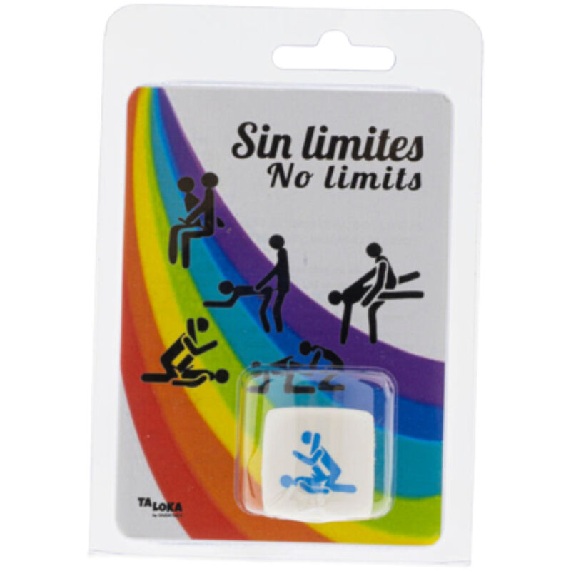 Dé kamasutra Diablo Picante pour couples d'hommes dans son blister arc-en-ciel No limits