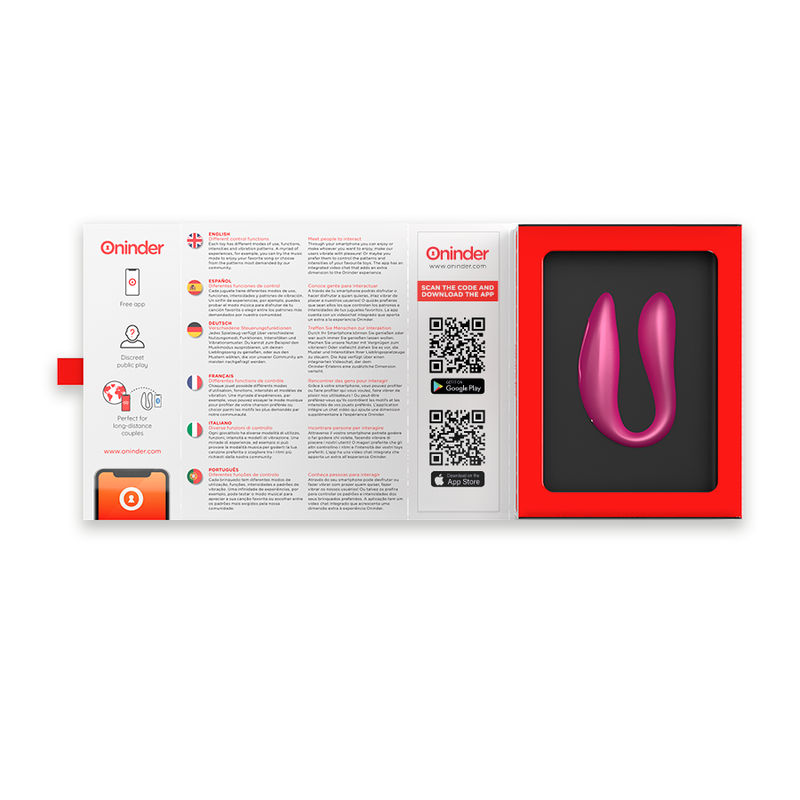 Vibromasseur Rabbit Connecté Lisboa Point G & Clitoris App Gratuite - Oninder