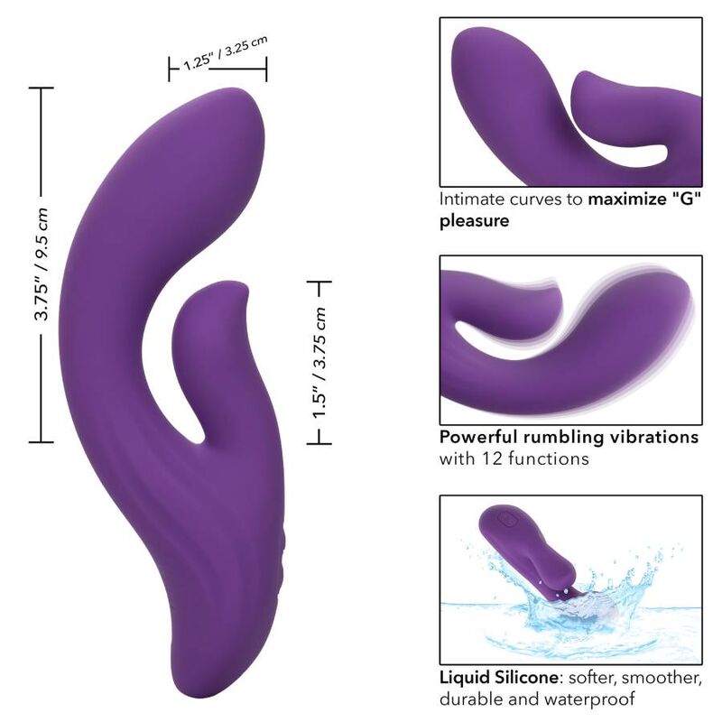 Vibromasseur Double Stimulation Stella Dual Teaser Rechargeable - CalExotics