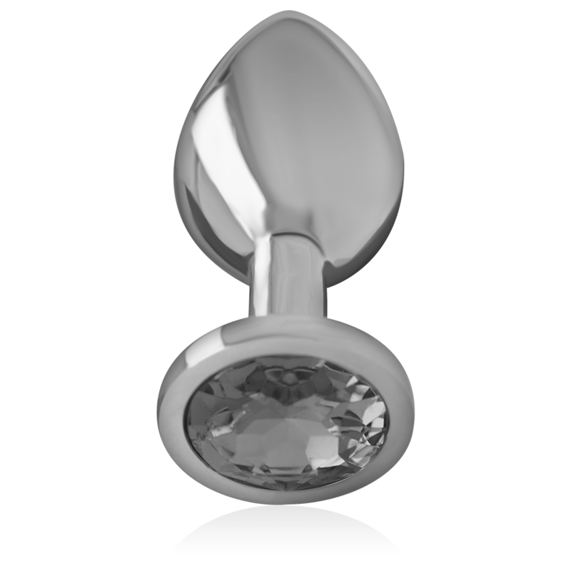 Plug Anal Bijou Métal Aluminium Verre Noir Taille L - Intense