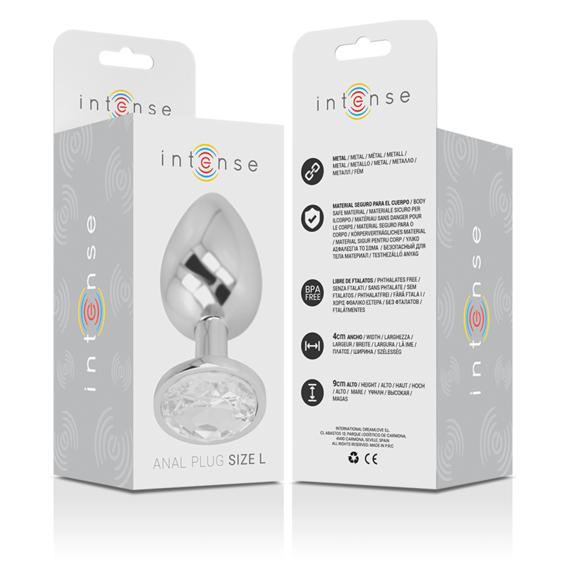 Plug Bijou Aluminium Cristal - 3 Tailles Disponibles - Intense
