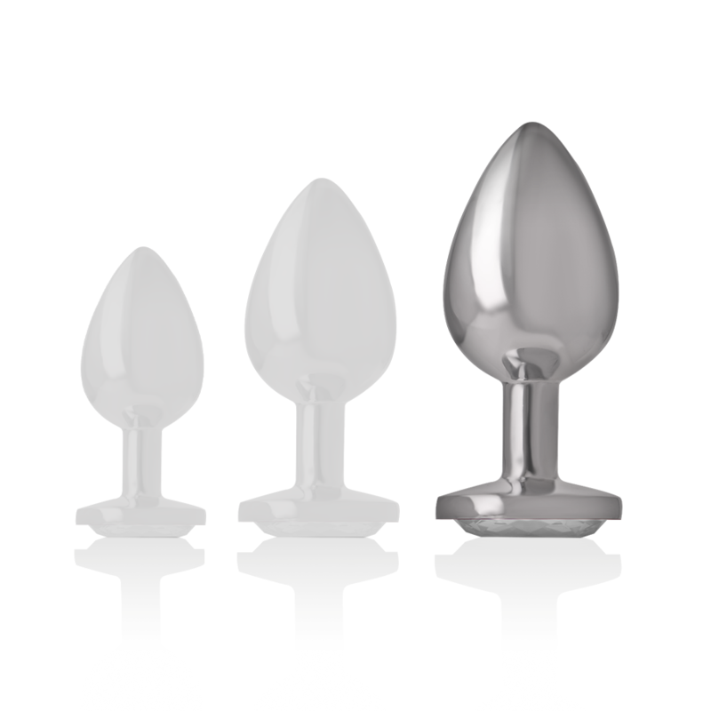 Plug Bijou Aluminium Cristal - 3 Tailles Disponibles - Intense