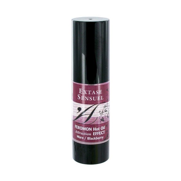 Huile de Massage Chauffante aux Phéromones - Parfum Mûre - Extase Sensual