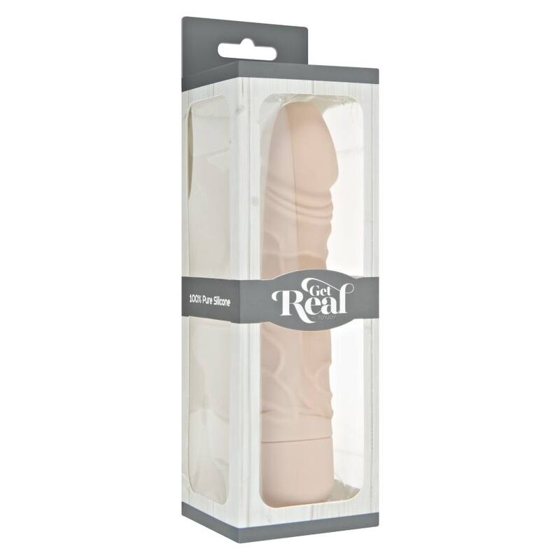 Vibromasseur Classique Silicone Incurvé 7 Vitesses Étanche 20 cm - Get Real