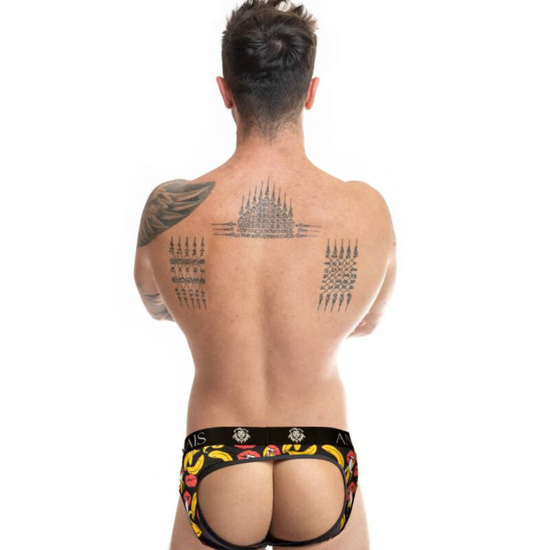 Vue de dos du jockstrap Bikini Banana Anais Men laissant les fesses dégagées