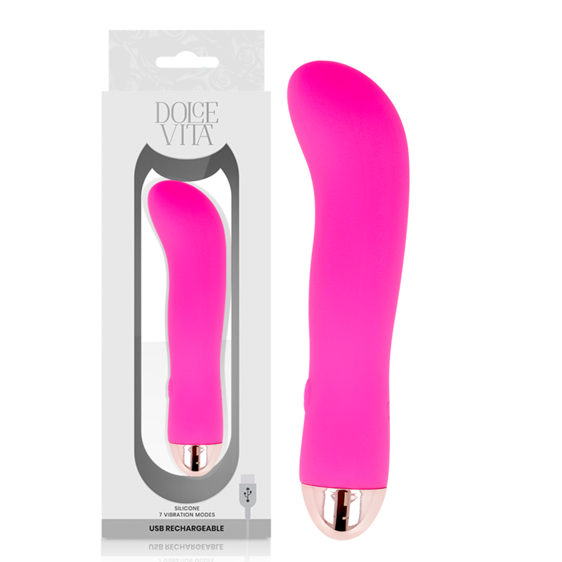 Vibromasseur Deux Rechargeable - Silicone Doux 7 Vitesses - Dolce Vita